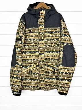 Saga Outerwear Fatigue 2L Jacket Ski Snow Winter Snowboarding Aztec Gray Men XXL